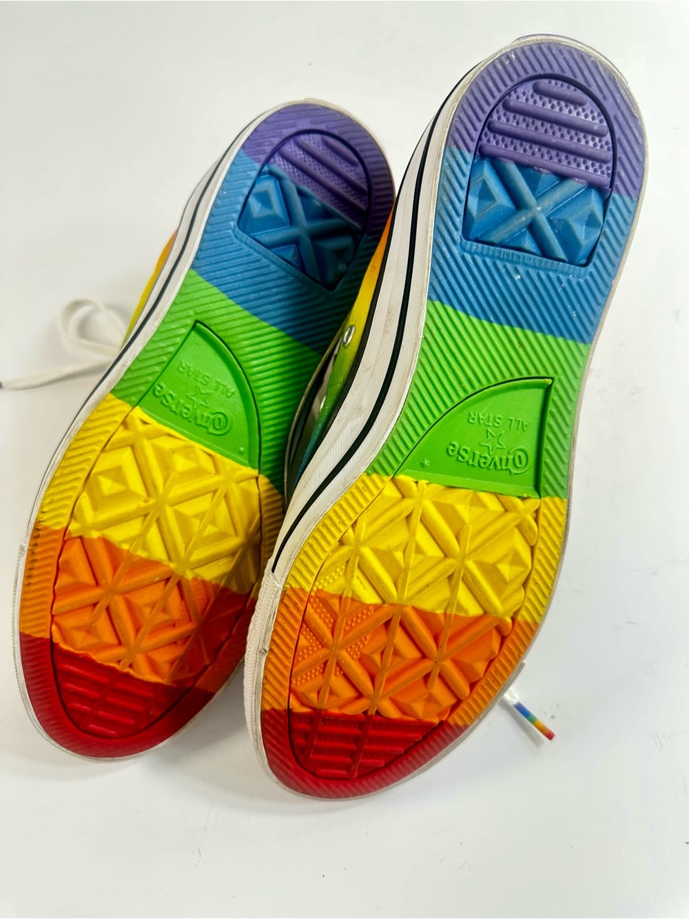 Rare Converse Chuck Taylor All Star high-top sneakers, Rainbow pride edition W9 - Picture 3 of 6